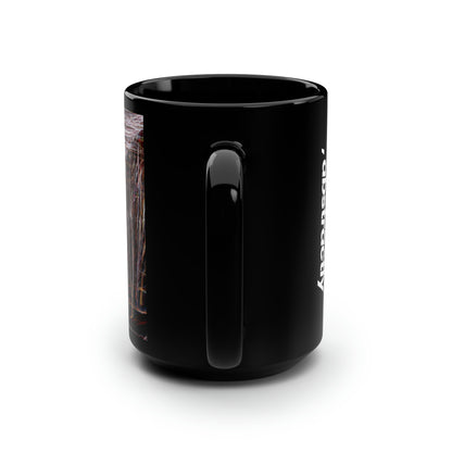 Francis Hardwick - Spring Force, Abstractly - Black Ceramic Mug 15oz