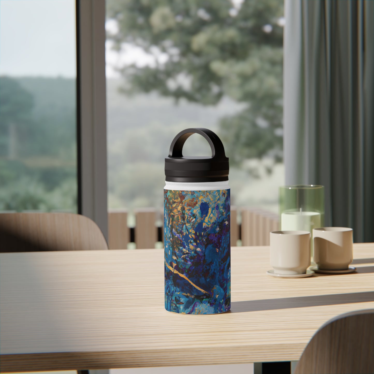 Auroflux Prismatite - Chemistry, Abstractly - Stainless Steel Water Bottle