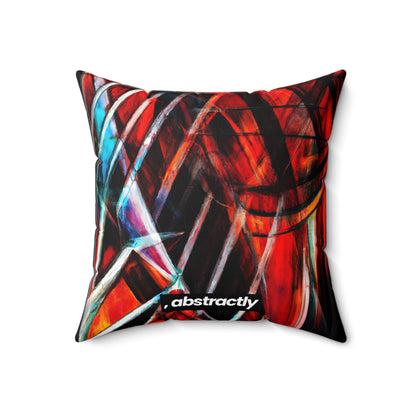 Cecilia Hartman - Electric Force, Abstractly - Faux Suede Throw Pillow