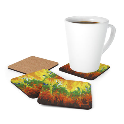 Andromeda Ionite - Chemistry, Abstractly - Corkwood Coaster Set of 4