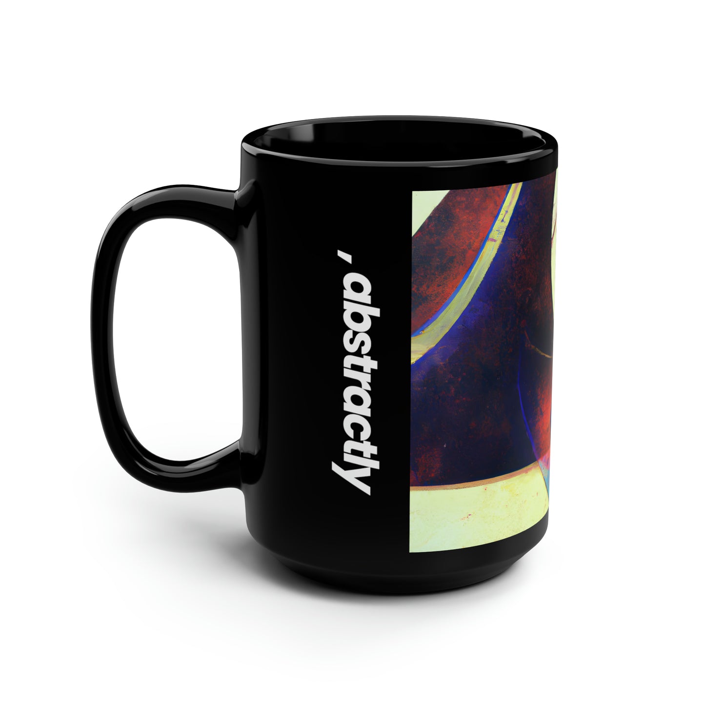 Marianne Rosenfield - Strong Force, Abstractly - Black Ceramic Mug 15oz