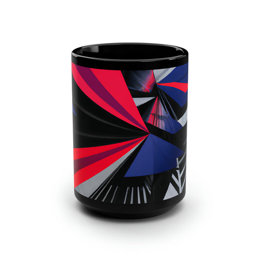 Helena Bruchner - Magnetic Force, Abstractly - Black Ceramic Mug 15oz