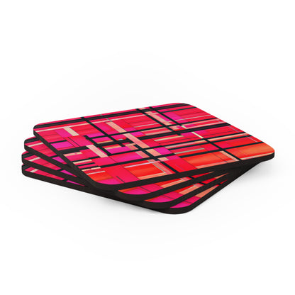 Adrian Kleinberg - Tension Force, Abstractly - Corkwood Coaster Set of 4