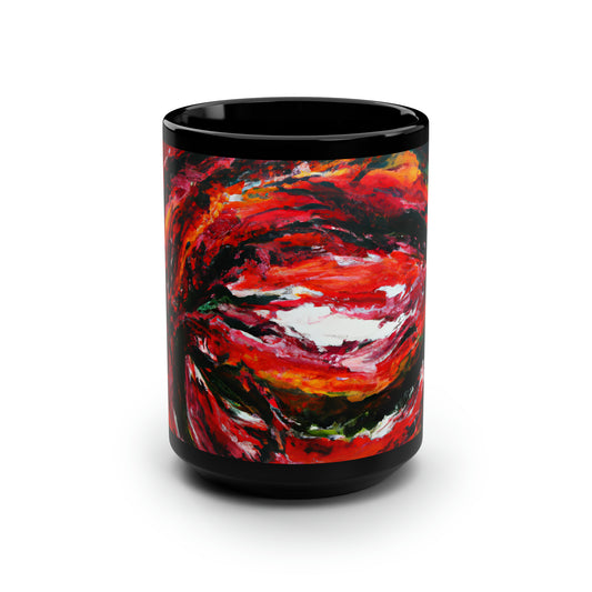 Galaxium Carbonide - Phosphorus, Abstractly - Black Ceramic Mug 15oz