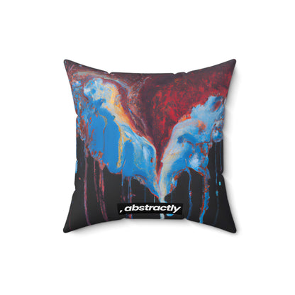 Quantum Quicksilver Crystal - Chemistry, Abstractly - Faux Suede Throw Pillow