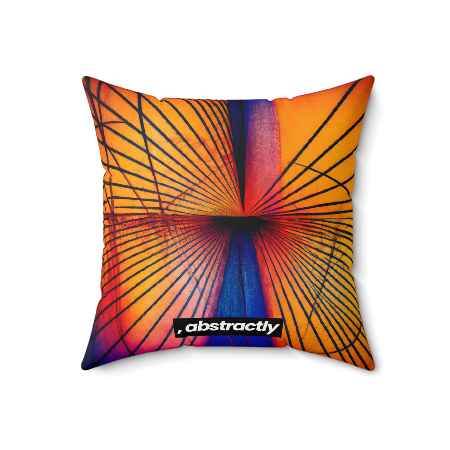 Richard Sterling - Magnetic Force, Abstractly - Faux Suede Throw Pillow