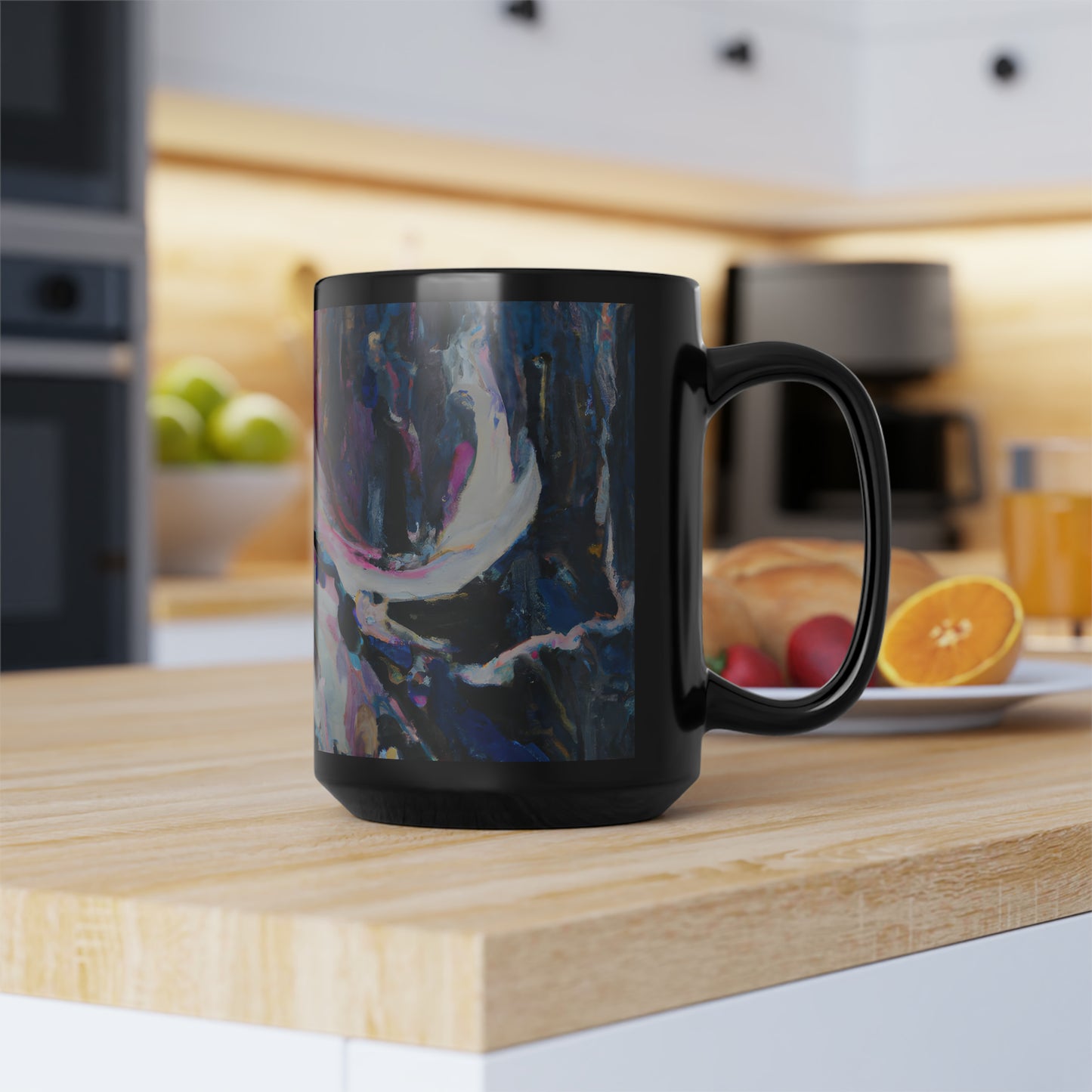 Lumina Etherium - Chemistry, Abstractly - Black Ceramic Mug 15oz