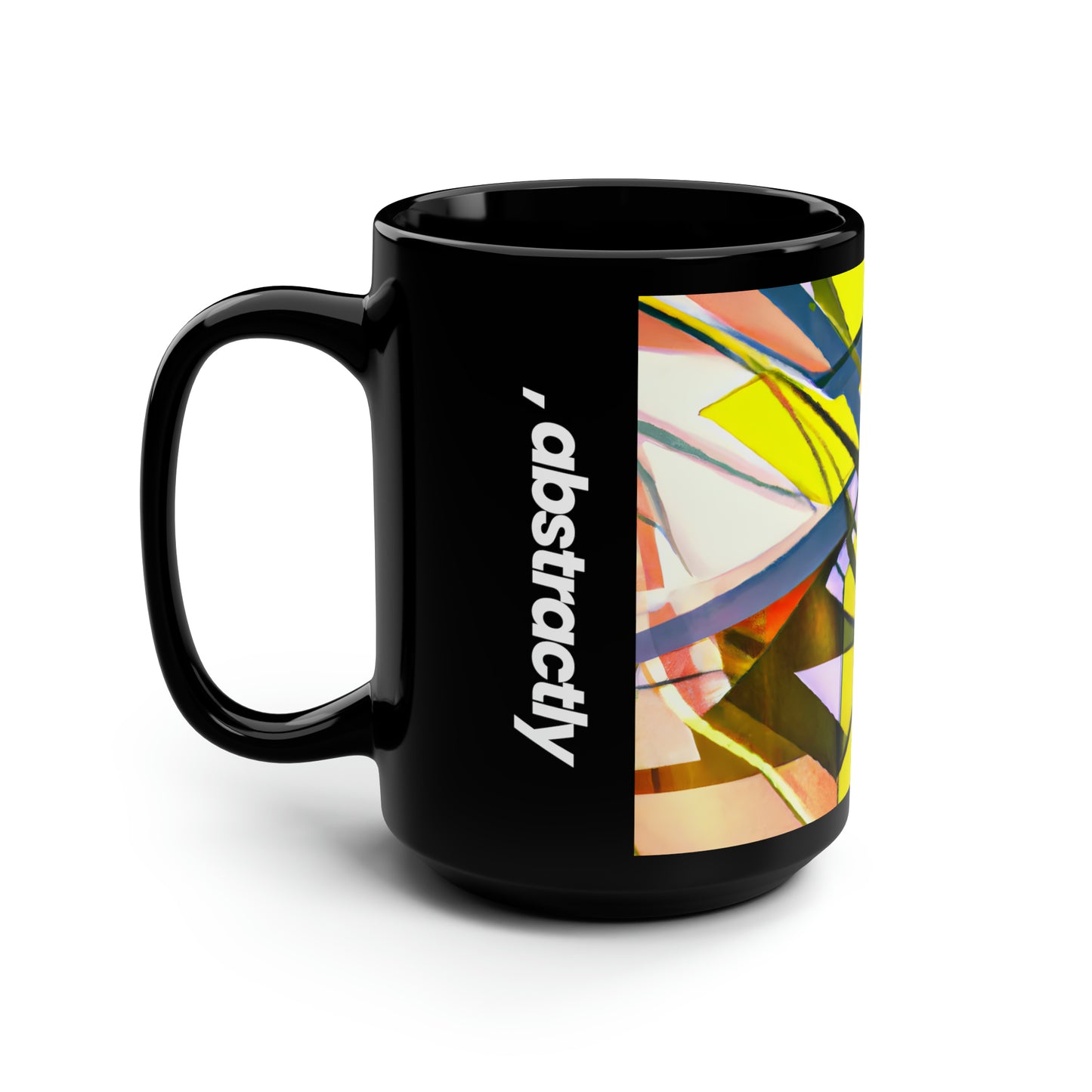 Russell Sternberg - Electromagnetic Force, Abstractly - Black Ceramic Mug 15oz