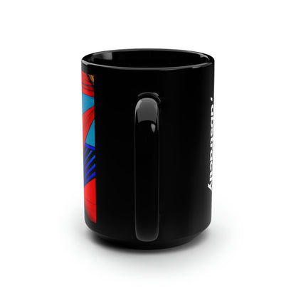 Beverly Weissman - Strong Force, Abstractly - Black Ceramic Mug 15oz