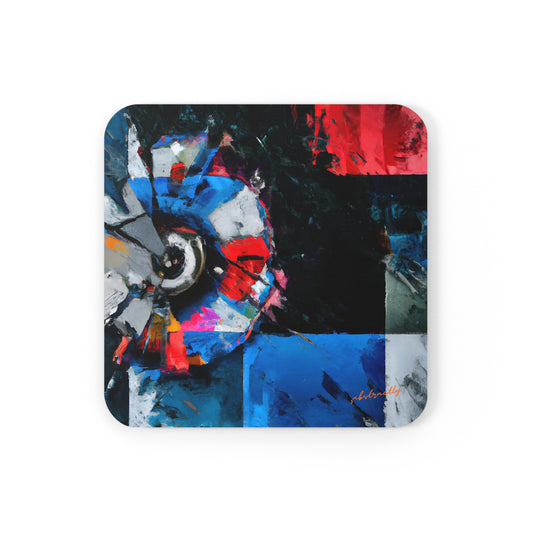 Arthur Finkelstein - Weak Force, Abstractly - Corkwood Coaster Set of 4