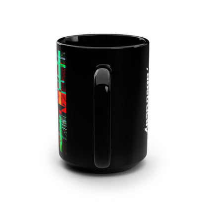 Rebecca Swanson - Applied Force, Abstractly - Black Ceramic Mug 15oz