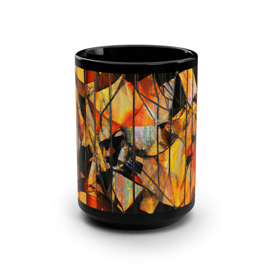 Dorothy Baxter - Magnetic Force, Abstractly - Black Ceramic Mug 15oz