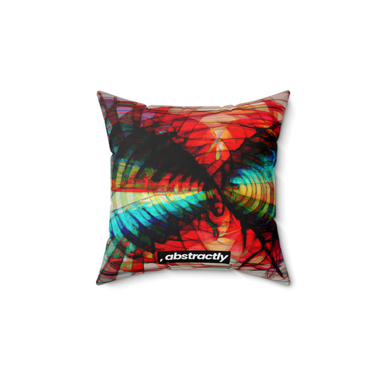 Yulia Sparks - Electromagnetic Force, Abstractly - Faux Suede Throw Pillow