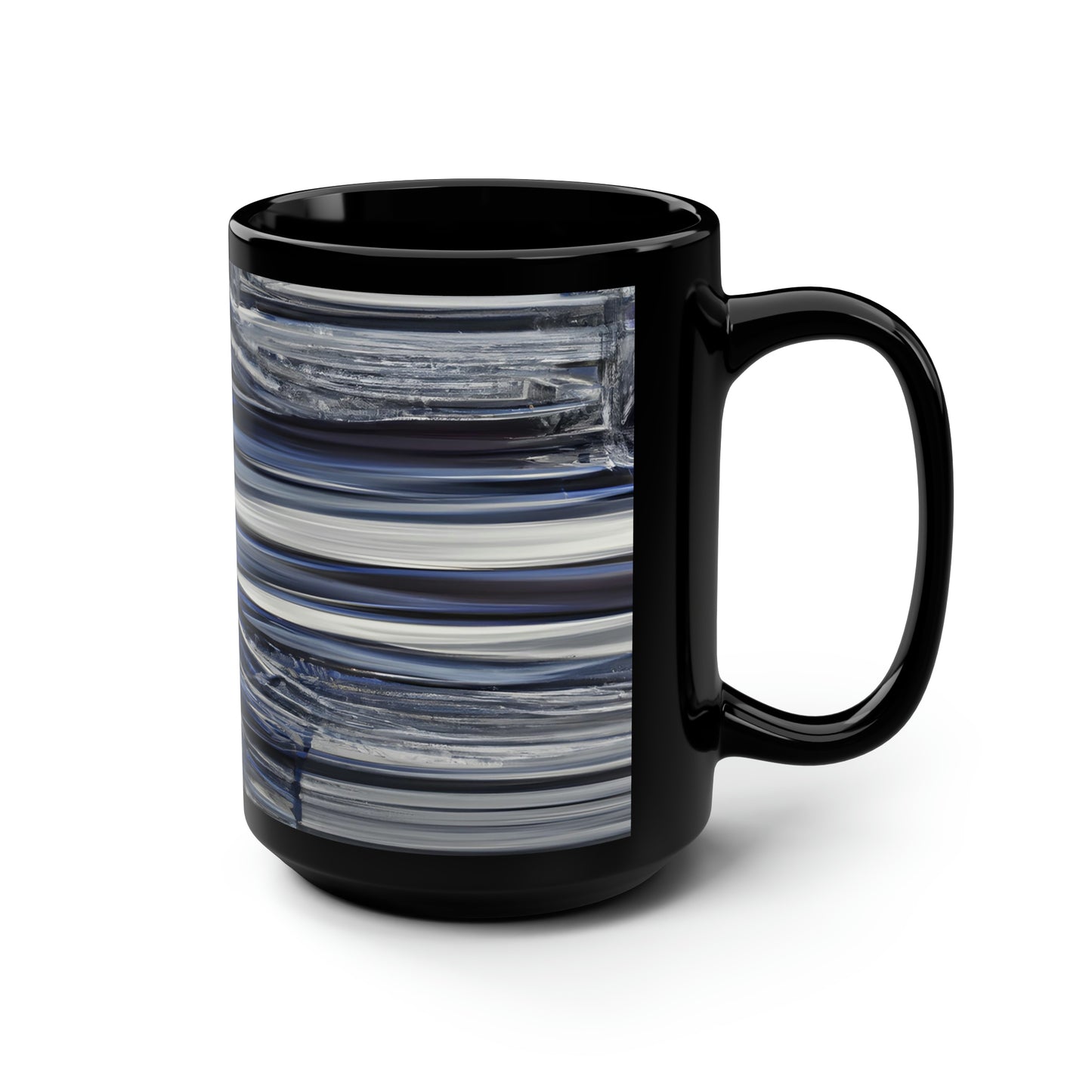 Victoria Eisenhardt - Spring Force, Abstractly - Black Ceramic Mug 15oz