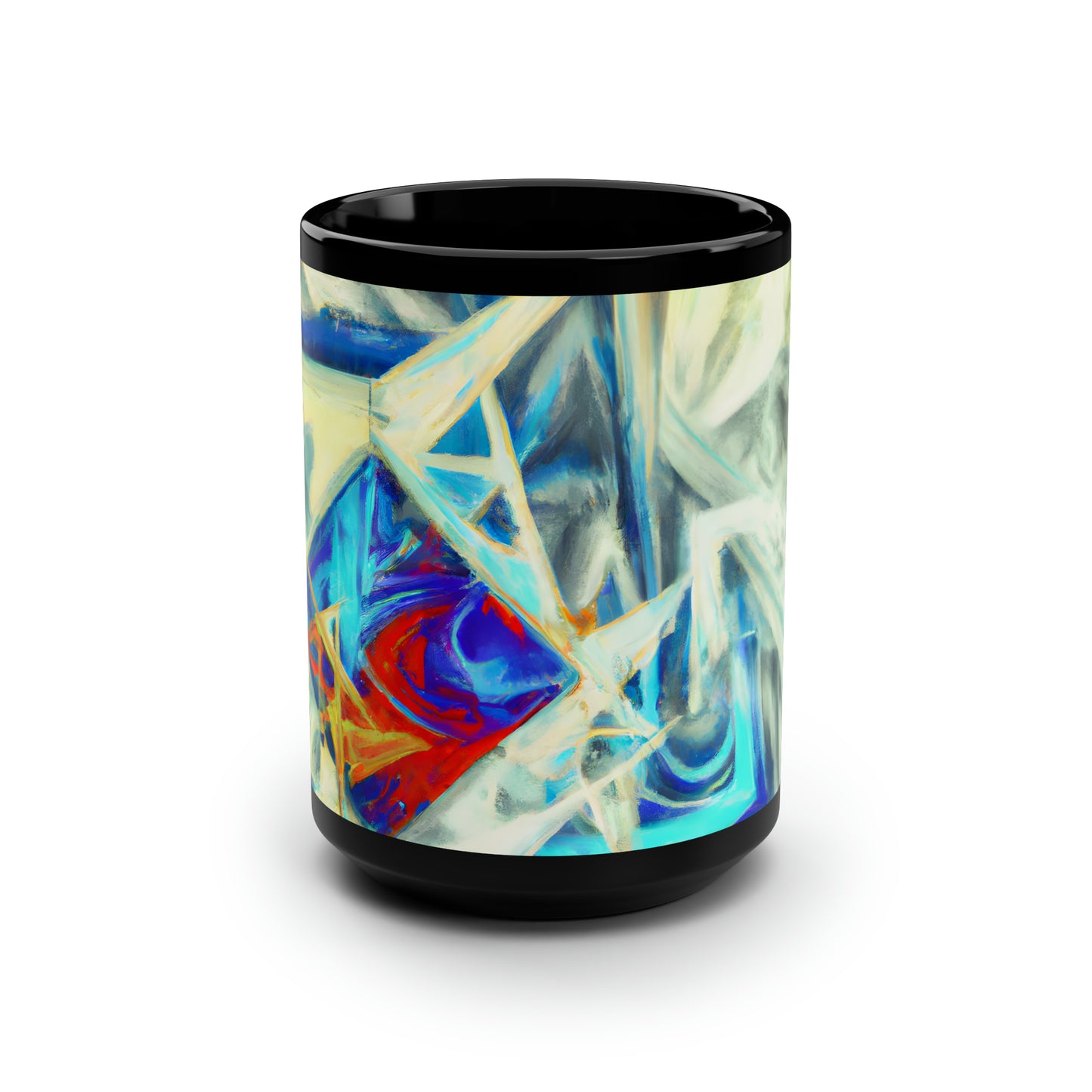 Clarissa Bohm - Electromagnetic Force, Abstractly - Black Ceramic Mug 15oz