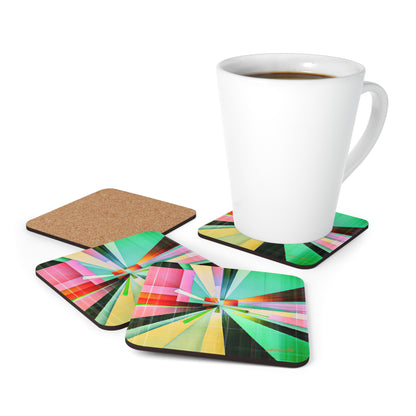 Joe Tremaine - Applied Force, Abstractly - Corkwood Coaster Set of 4