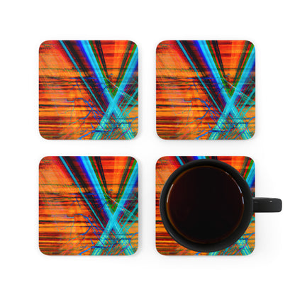 Anastasia Finkelstein - Electromagnetic Force, Abstractly - Corkwood Coaster Set of 4