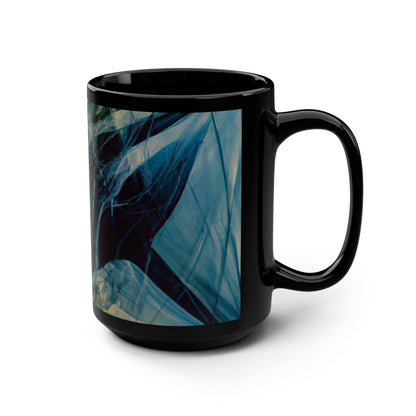 Helen Bertrand - Magnetic Force, Abstractly - Black Ceramic Mug 15oz