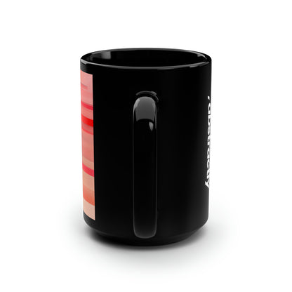 Elaine Stryker - Electric Force, Abstractly - Black Ceramic Mug 15oz