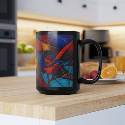 Lillian Thomason - Magnetic Force, Abstractly - Black Ceramic Mug 15oz