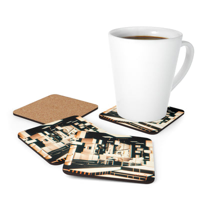 Starling Audit - Accrual, Abstractly - Corkwood Coaster Set of 4