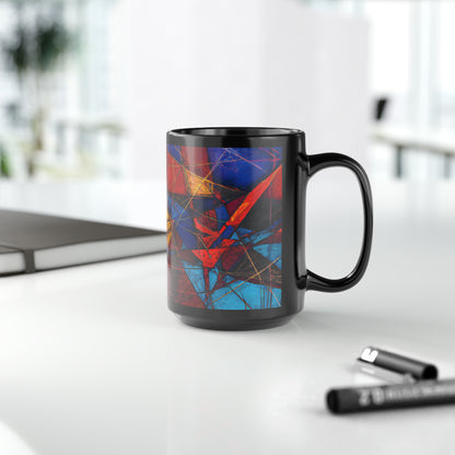 Lillian Thomason - Magnetic Force, Abstractly - Black Ceramic Mug 15oz