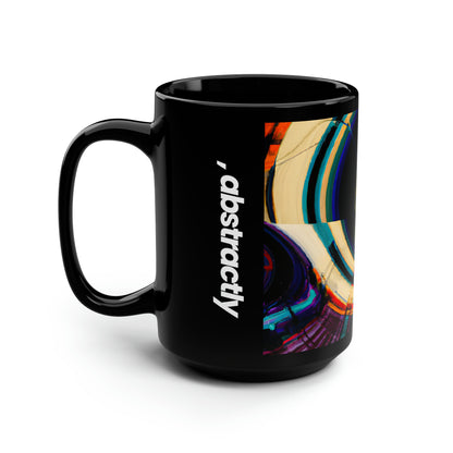 Fiona Sterling - Normal Force, Abstractly - Black Ceramic Mug 15oz