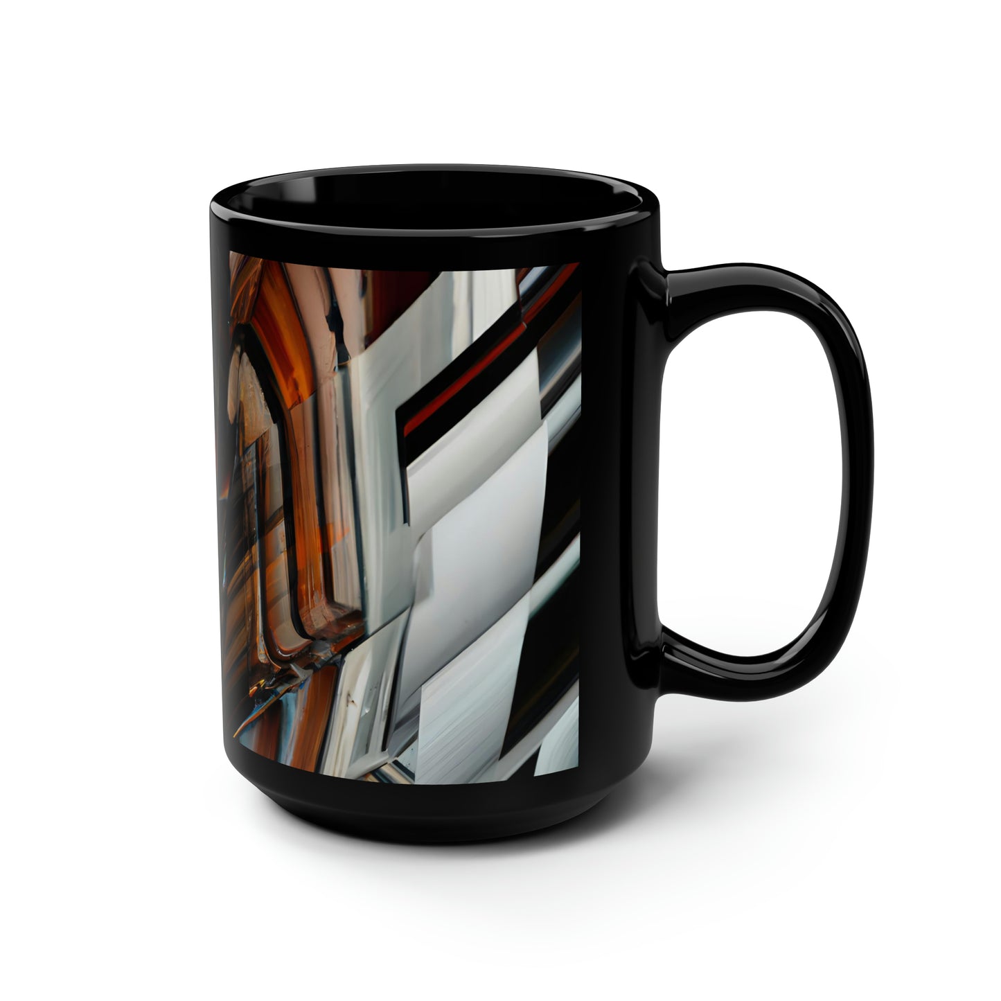 Selena Kastner - Gravity Force, Abstractly - Black Ceramic Mug 15oz