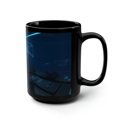 Vanguard Intellect - Debit, Abstractly - Black Ceramic Mug 15oz