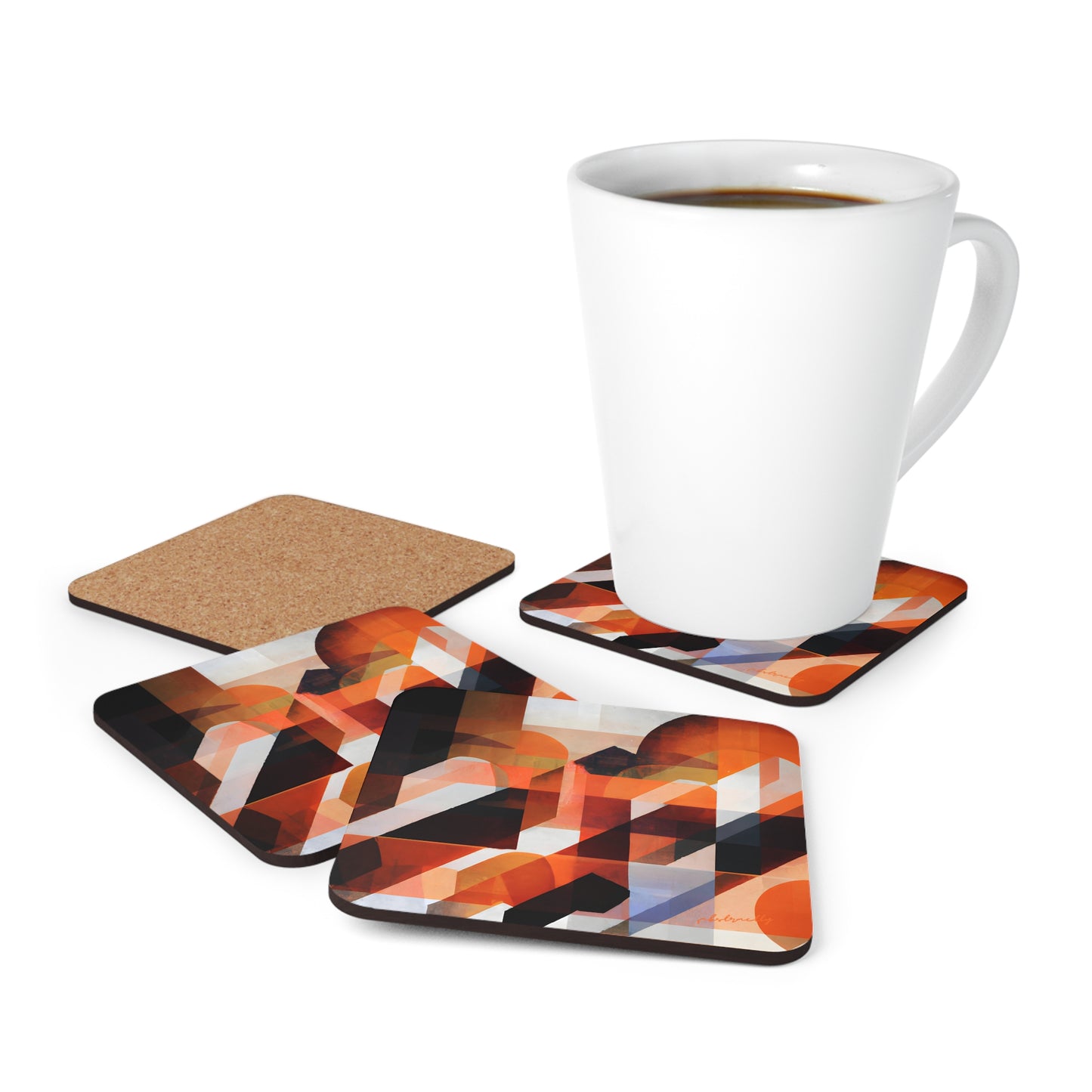 Adrian Rosenberg - Weak Force, Abstractly - Corkwood Coaster Set of 4