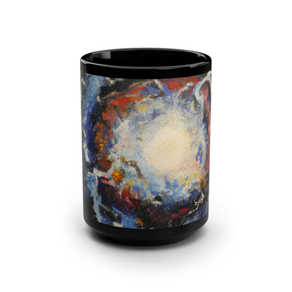 Quantum Fluxite - Chemistry, Abstractly - Black Ceramic Mug 15oz