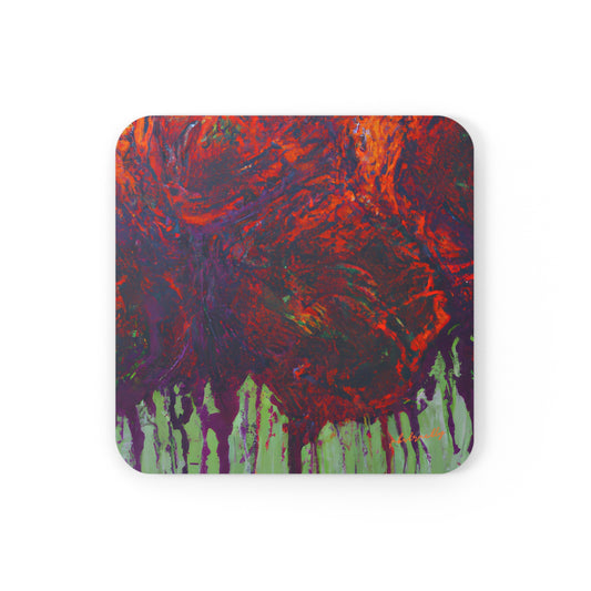 Quantum Carbonate - Chemistry, Abstractly - Corkwood Coaster Set of 4