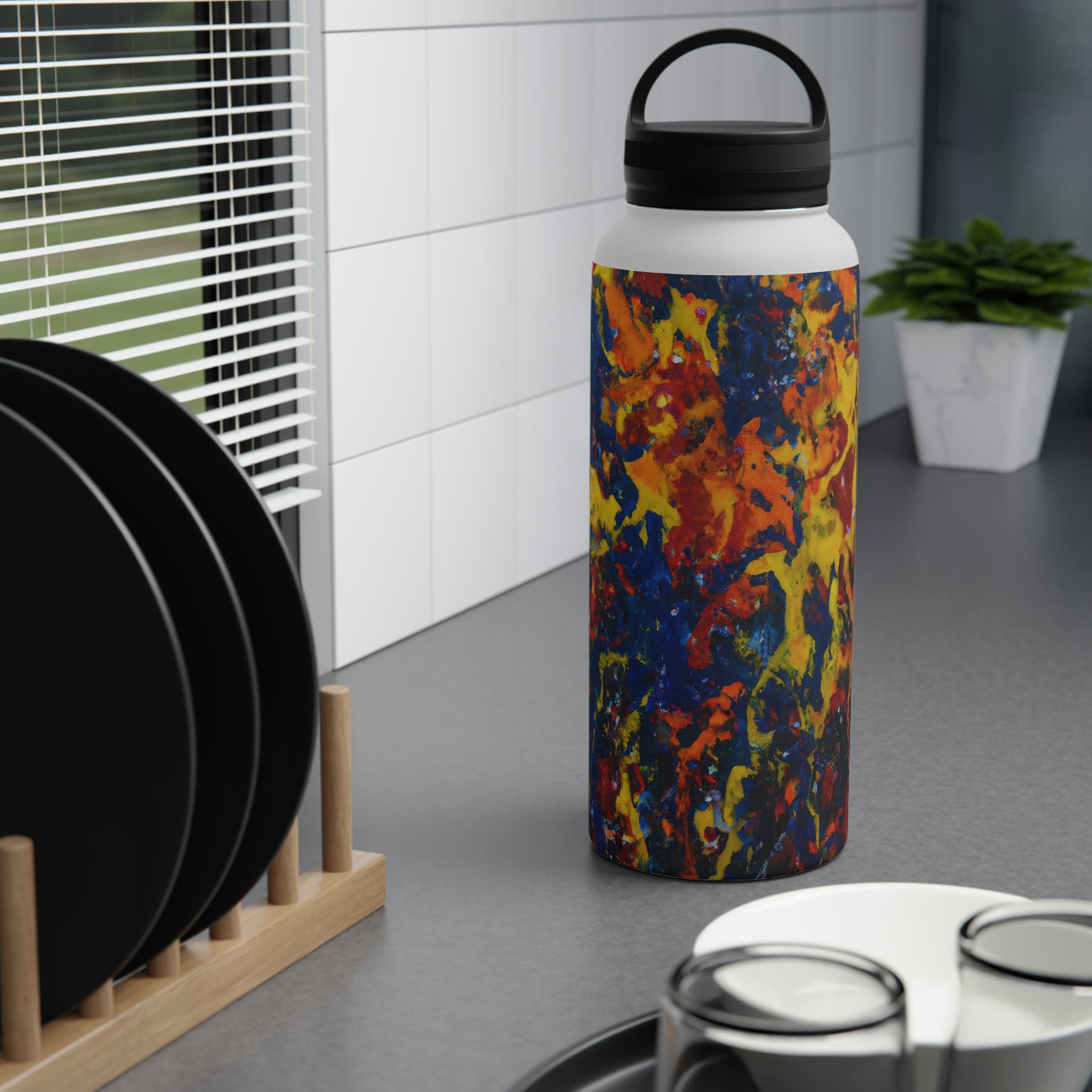 Quasar Netronium - Chemistry, Abstractly - Stainless Steel Water Bottle