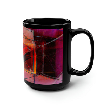 Margaret Hollis - Strong Force, Abstractly - Black Ceramic Mug 15oz