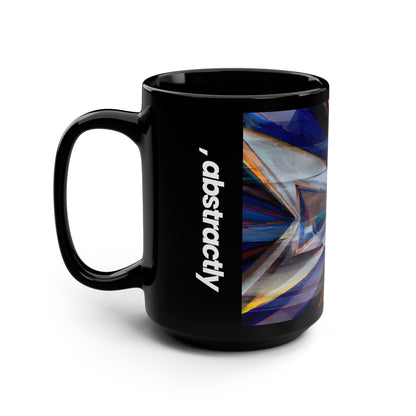 Avery Rosenberg - Applied Force, Abstractly - Black Ceramic Mug 15oz