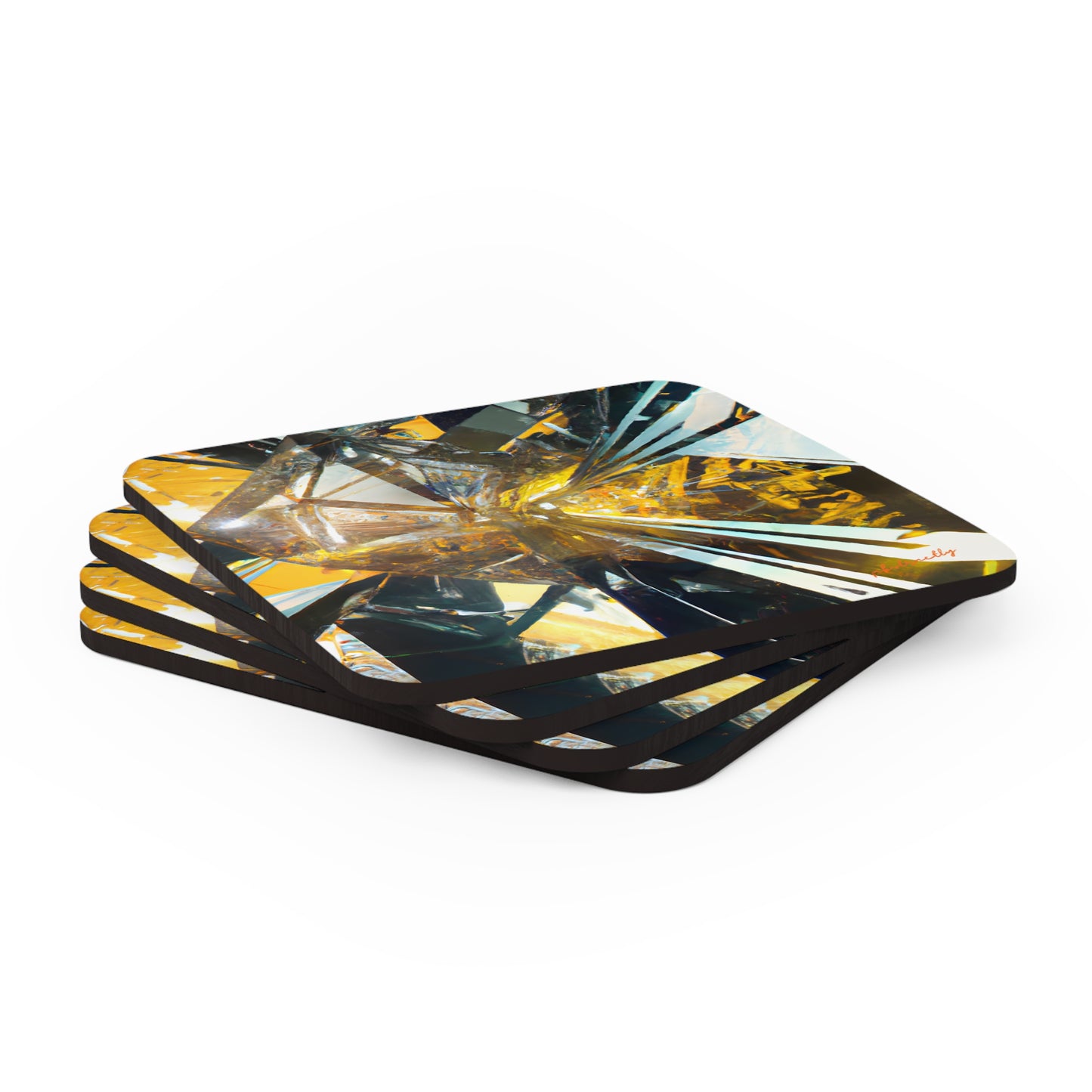 Peak Integrity - Tax, Abstractly - Corkwood Coaster Set of 4