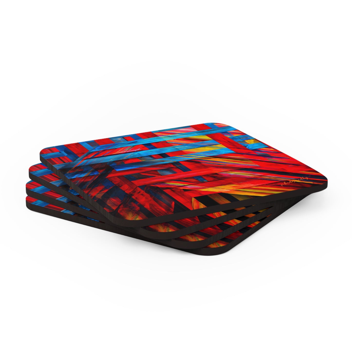 Maria Steinberg - Gravity Force, Abstractly - Corkwood Coaster Set of 4