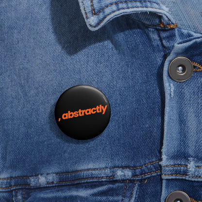 [, abstractly] Orange-on-Black - Pin Button