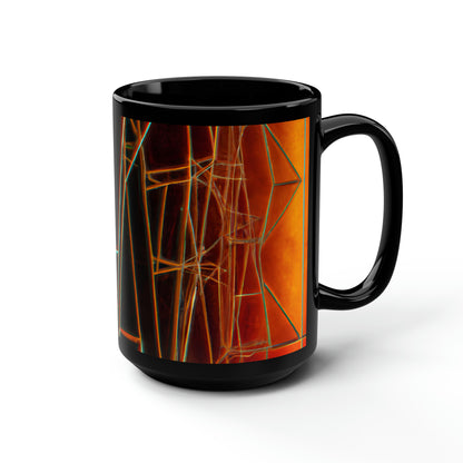 Alec Richardson - Tension Force, Abstractly - Black Ceramic Mug 15oz