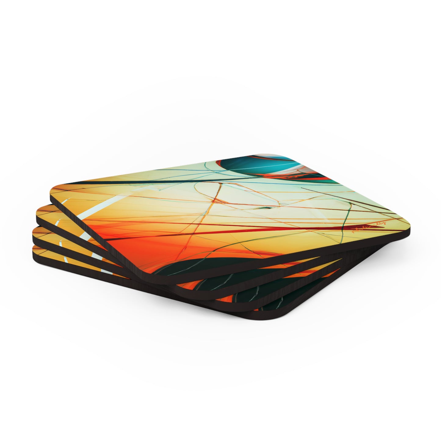 Margot Hammond - Weak Force, Abstractly - Corkwood Coaster Set of 4