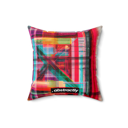 Mildred Hawking - Friction Force, Abstractly - Faux Suede Throw Pillow