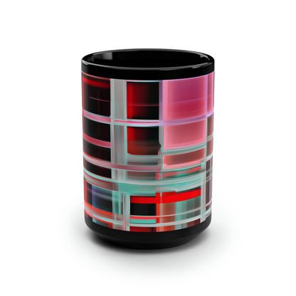 Alexandra Gunderson - Magnetic Force, Abstractly - Black Ceramic Mug 15oz