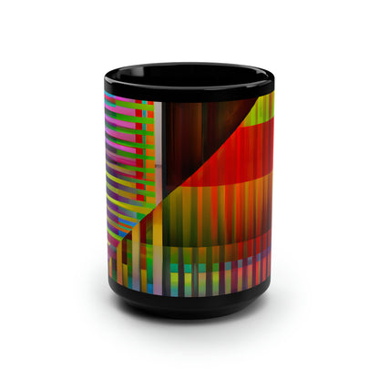 Leonard Bartels - Weak Force, Abstractly - Black Ceramic Mug 15oz