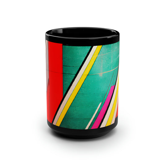 Lillian Rutherford - Gravity Force, Abstractly - Black Ceramic Mug 15oz