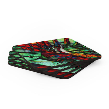 Nora Blythe - Gravity Force, Abstractly - Corkwood Coaster Set of 4