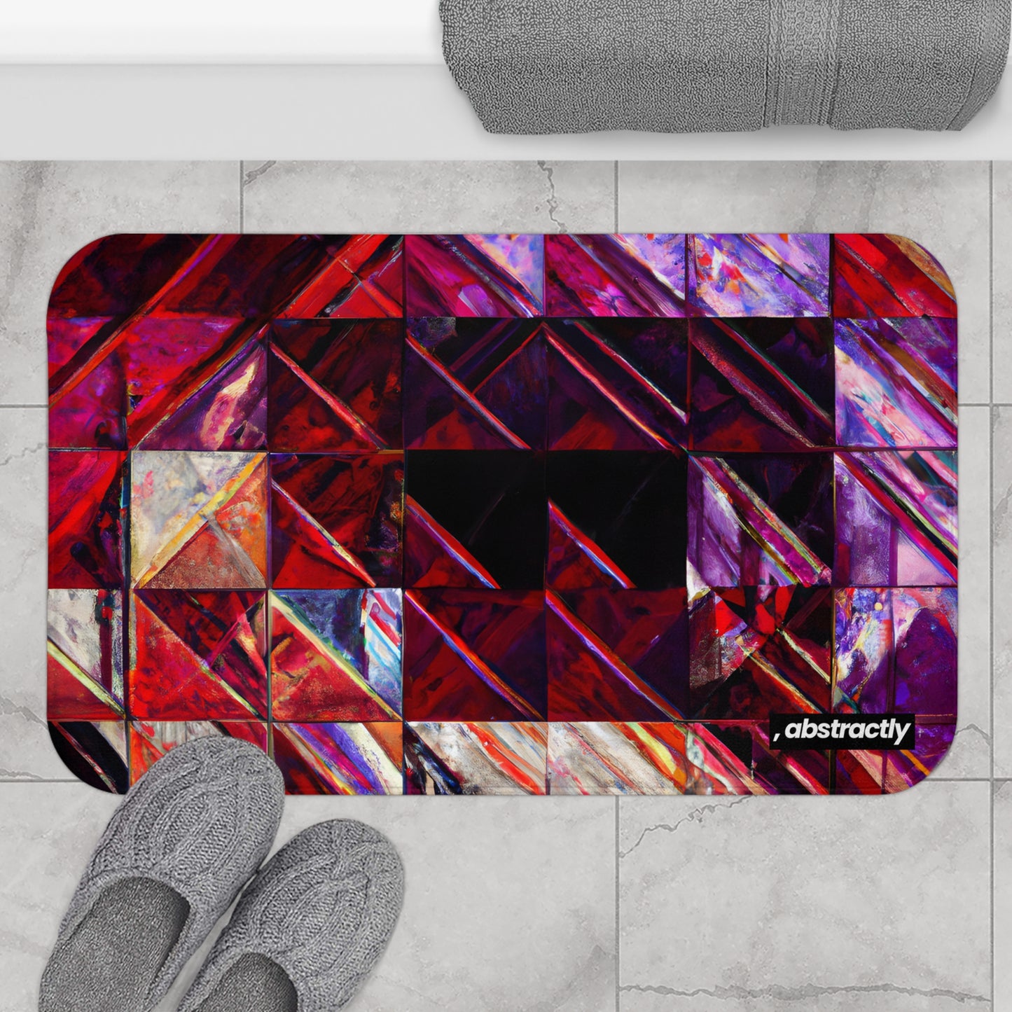 Nancy Hartley - Friction Force, Abstractly - Bath Mat