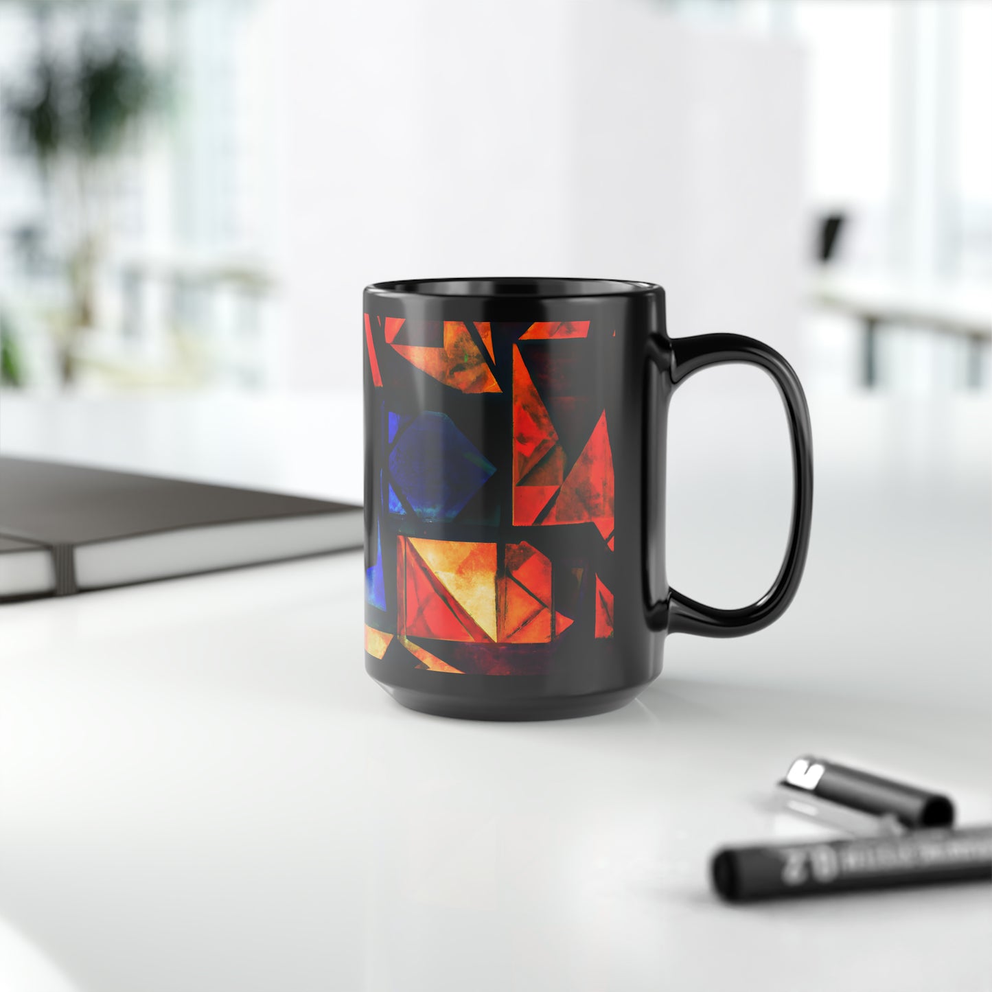 Loren Morgan - Normal Force, Abstractly - Black Ceramic Mug 15oz