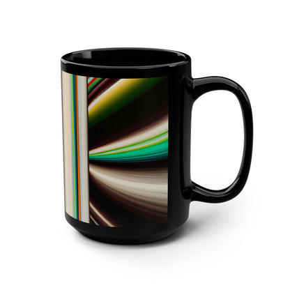 Ingrid Hartmann - Magnetic Force, Abstractly - Black Ceramic Mug 15oz