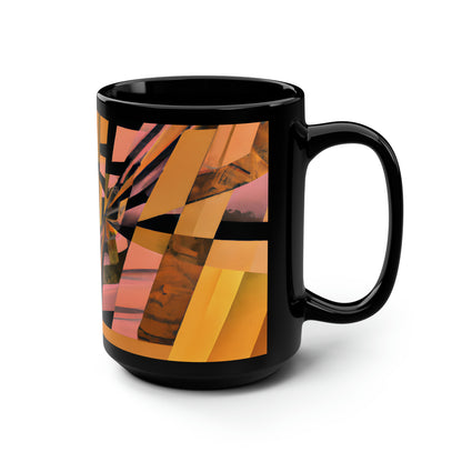 Dmitri Alderson - Gravity Force, Abstractly - Black Ceramic Mug 15oz