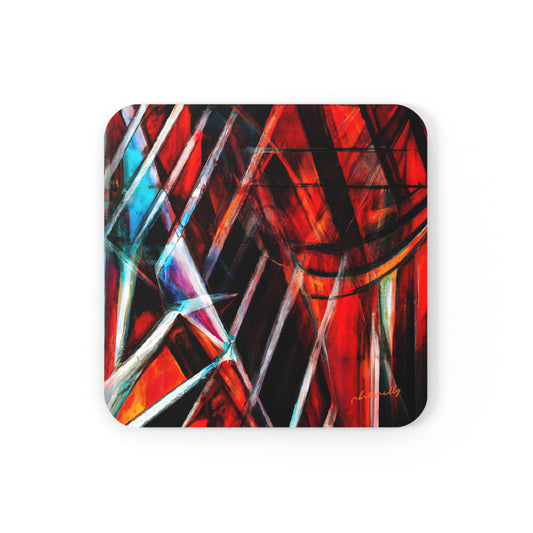 Cecilia Hartman - Electric Force, Abstractly - Corkwood Coaster Set of 4